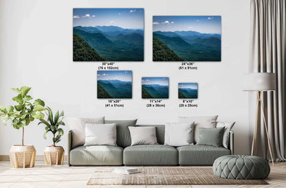 Highland Peaks: The Majestic Blue Ridge Mountains Wall Art Metal Aluminum Print North Carolina Landscape Photography