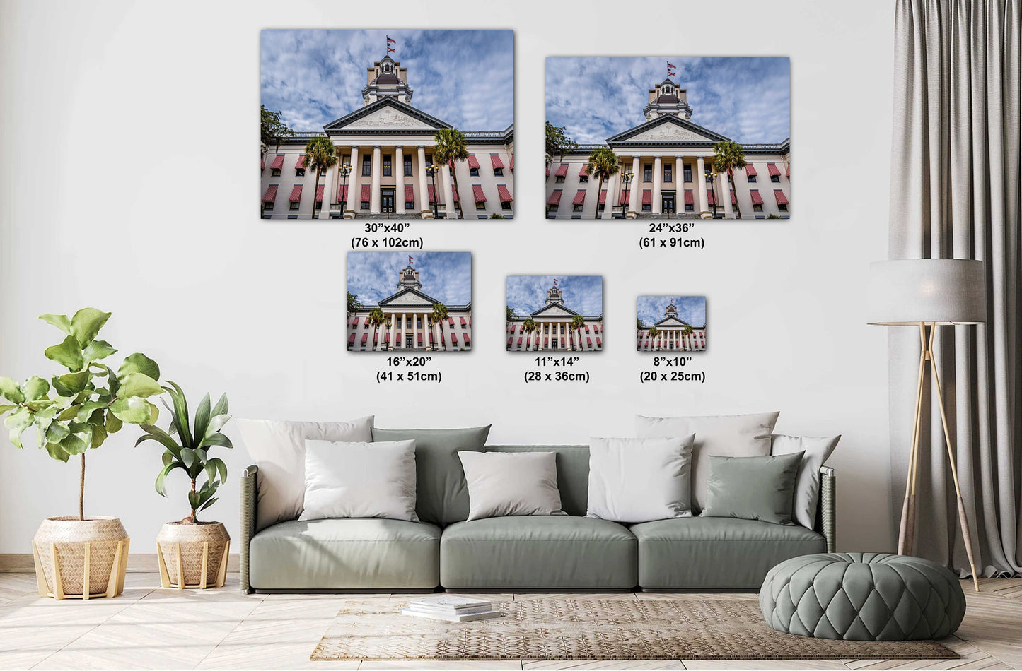 Tallahassee's Beacon: Florida State Capitol in Tallahassee, Florida Wall Art Metal Canvas Print Historic Architecture Home Decor