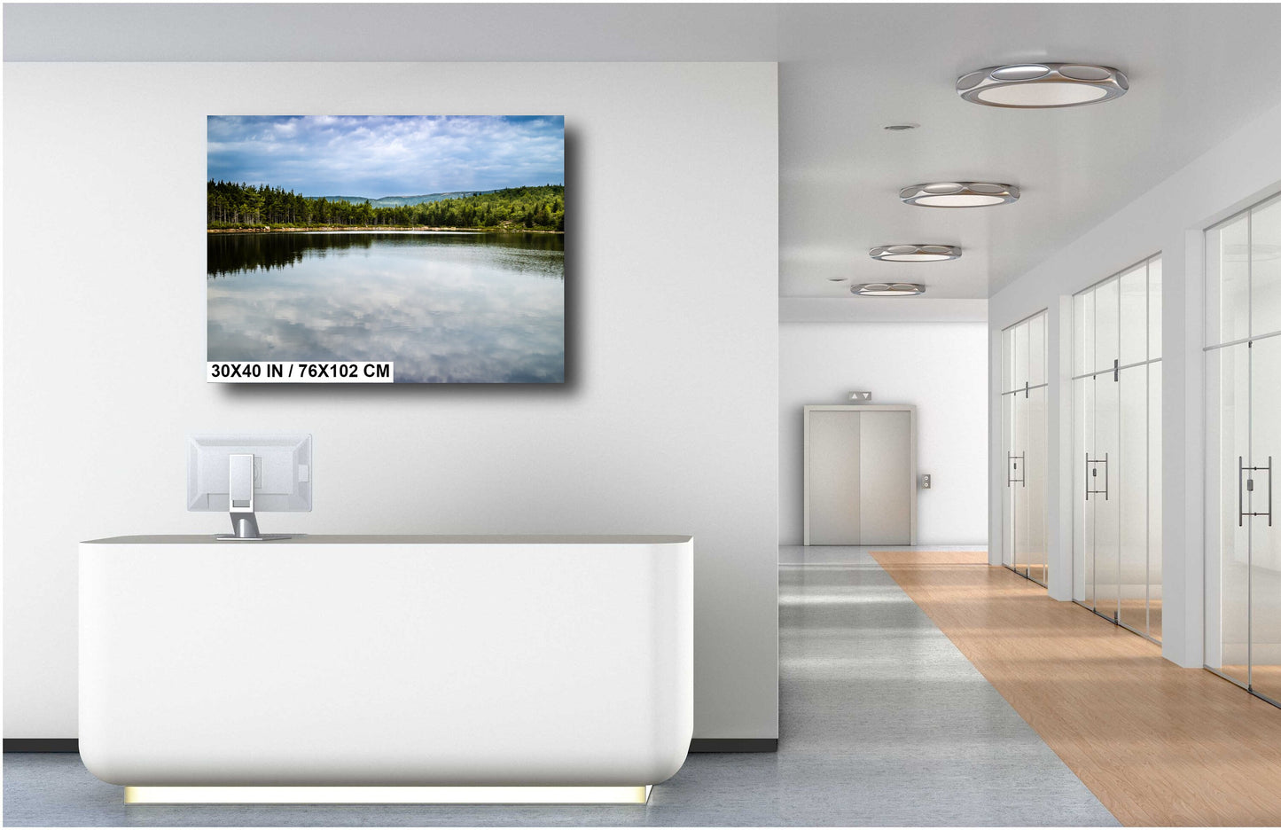 Bowl Lake Acadia Wall Art – Scenic Maine Landscape Print | Ready to Hang Canvas