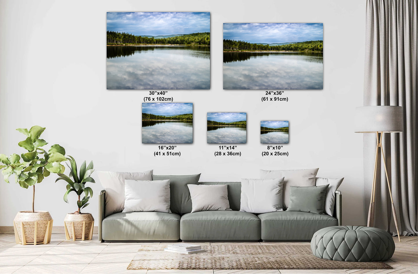 Bowl Lake Acadia Wall Art – Scenic Maine Landscape Print | Ready to Hang Canvas