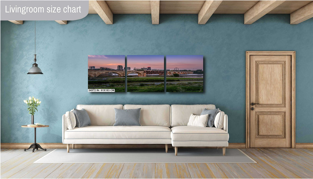Stone Arch Bridge Minneapolis Sunset: Mill District Photography Wall Art