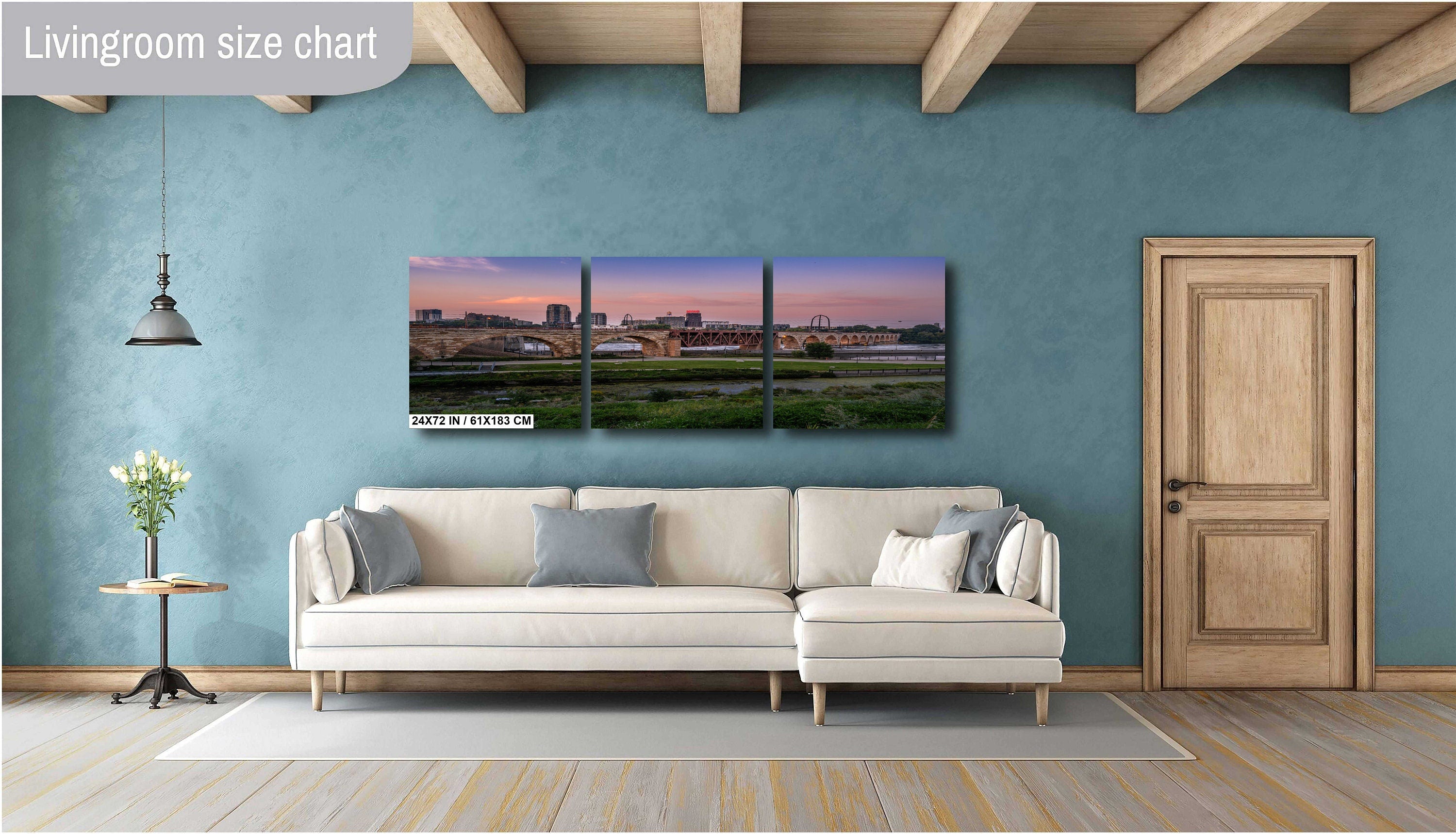 Stone Arch Bridge Minneapolis Sunset: Mill District Photography Wall Art