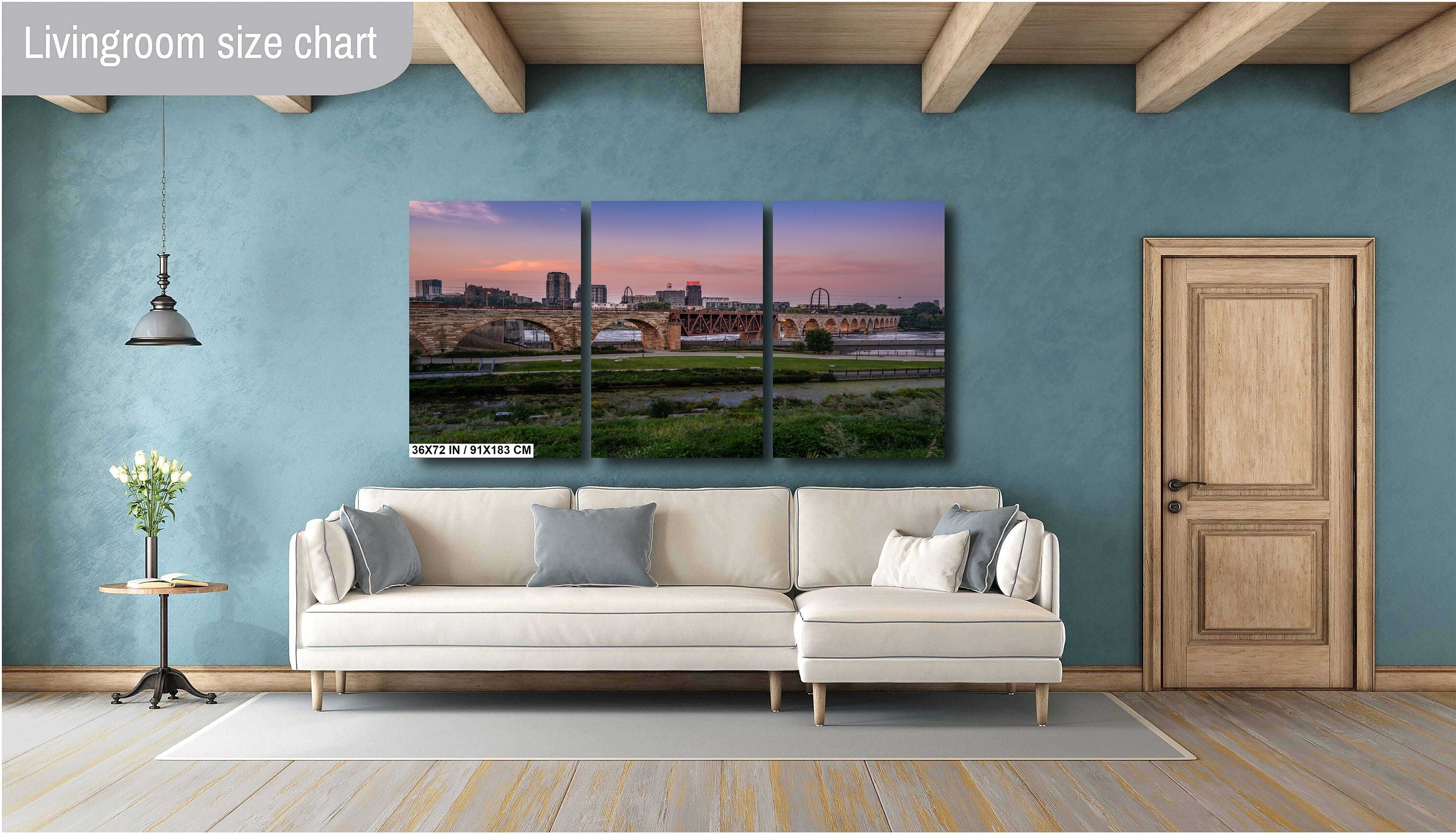 Stone Arch Bridge Minneapolis Sunset: Mill District Photography Wall Art