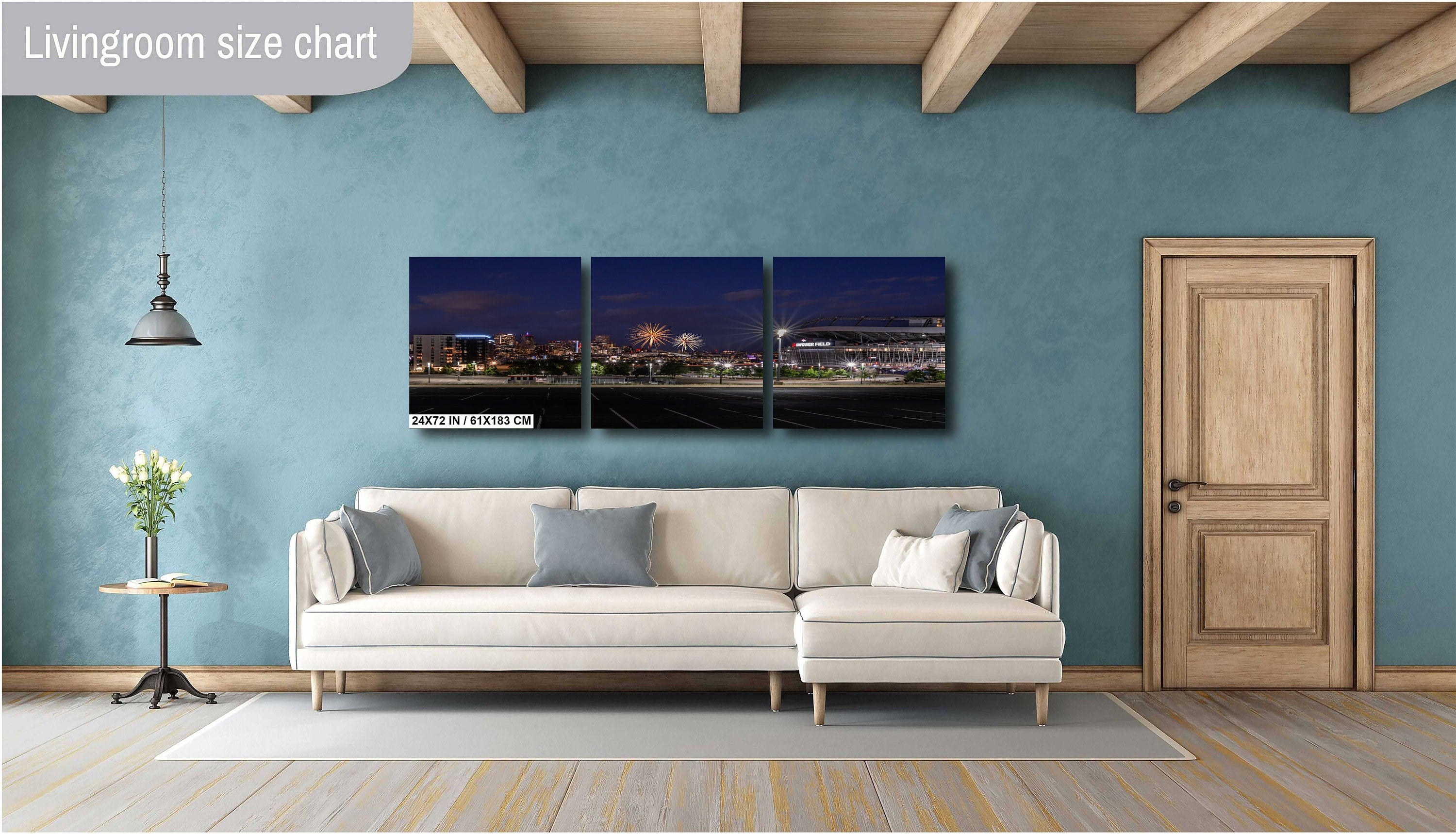 Fireworks Over Denver: Empower Field Mile High Stadium Broncos Home Town Colorado Wall Art