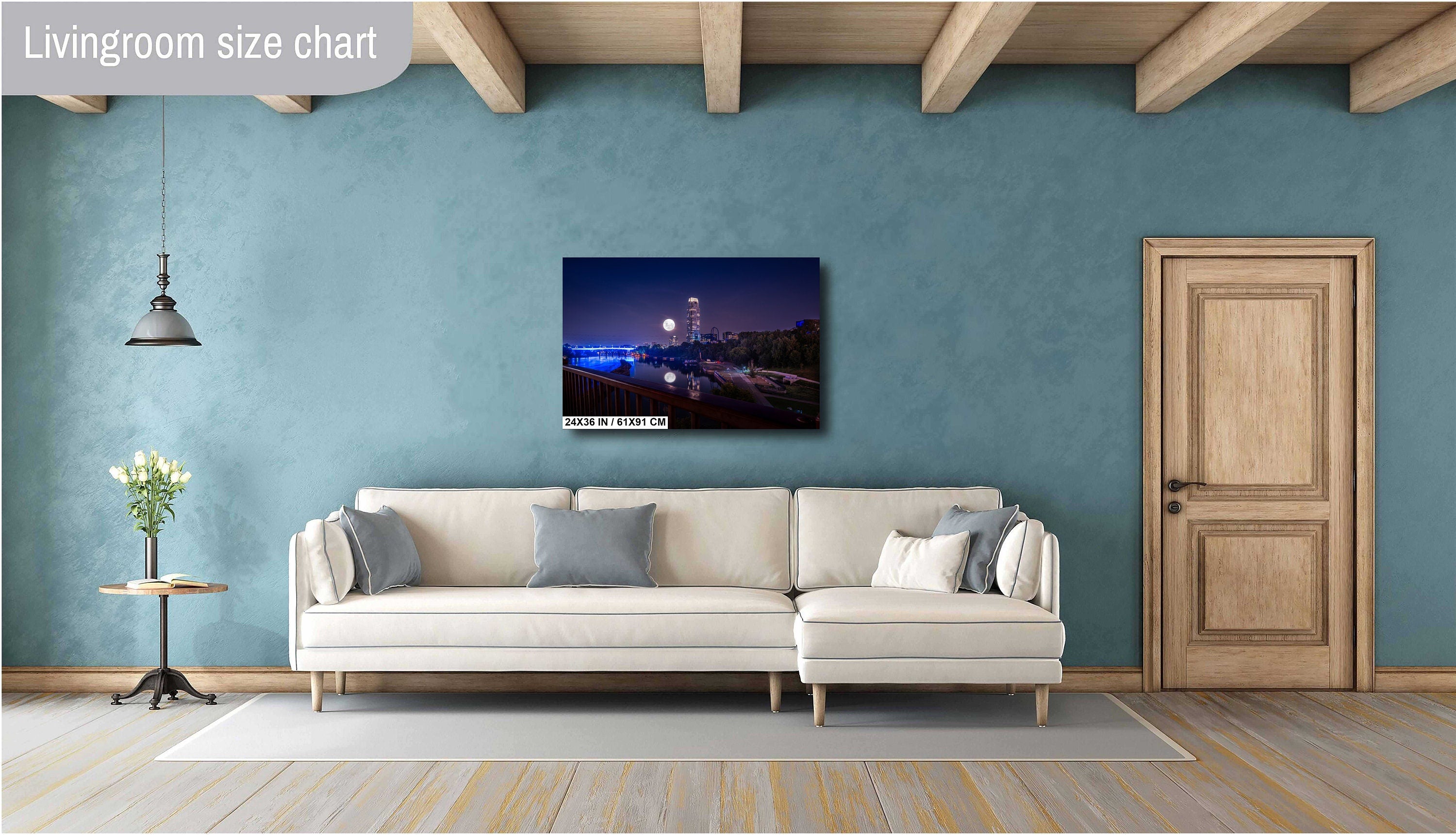 Minneapolis Super Moon: Downtown Minnesota Photography Wall Art