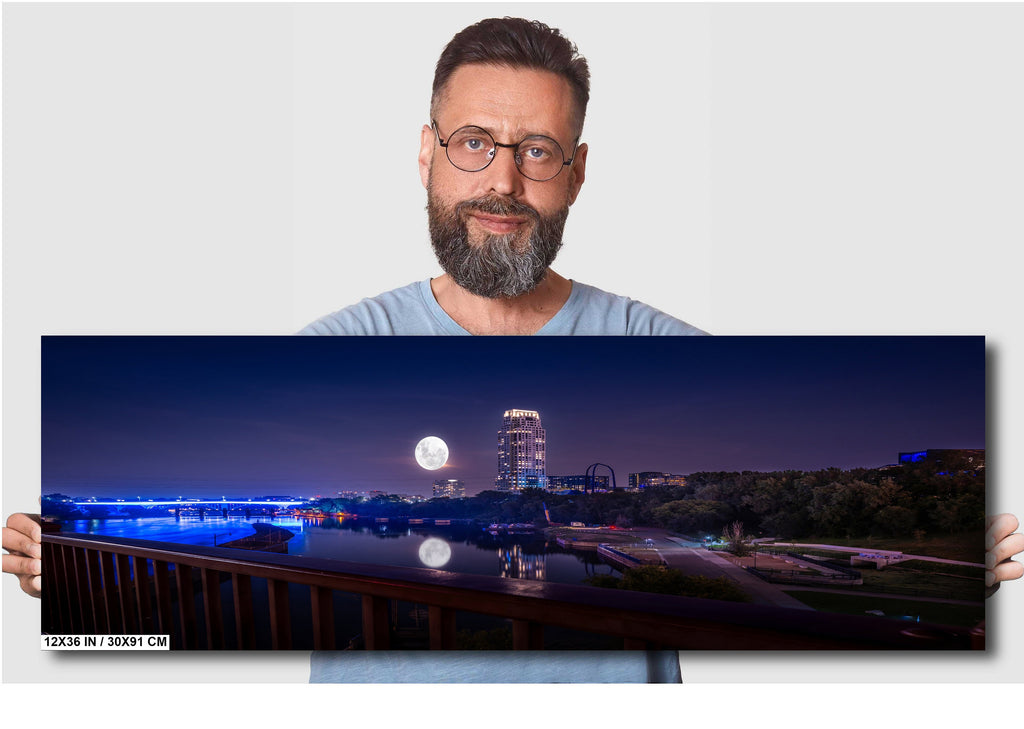 Minneapolis Super Moon: Downtown Minnesota Photography Wall Art