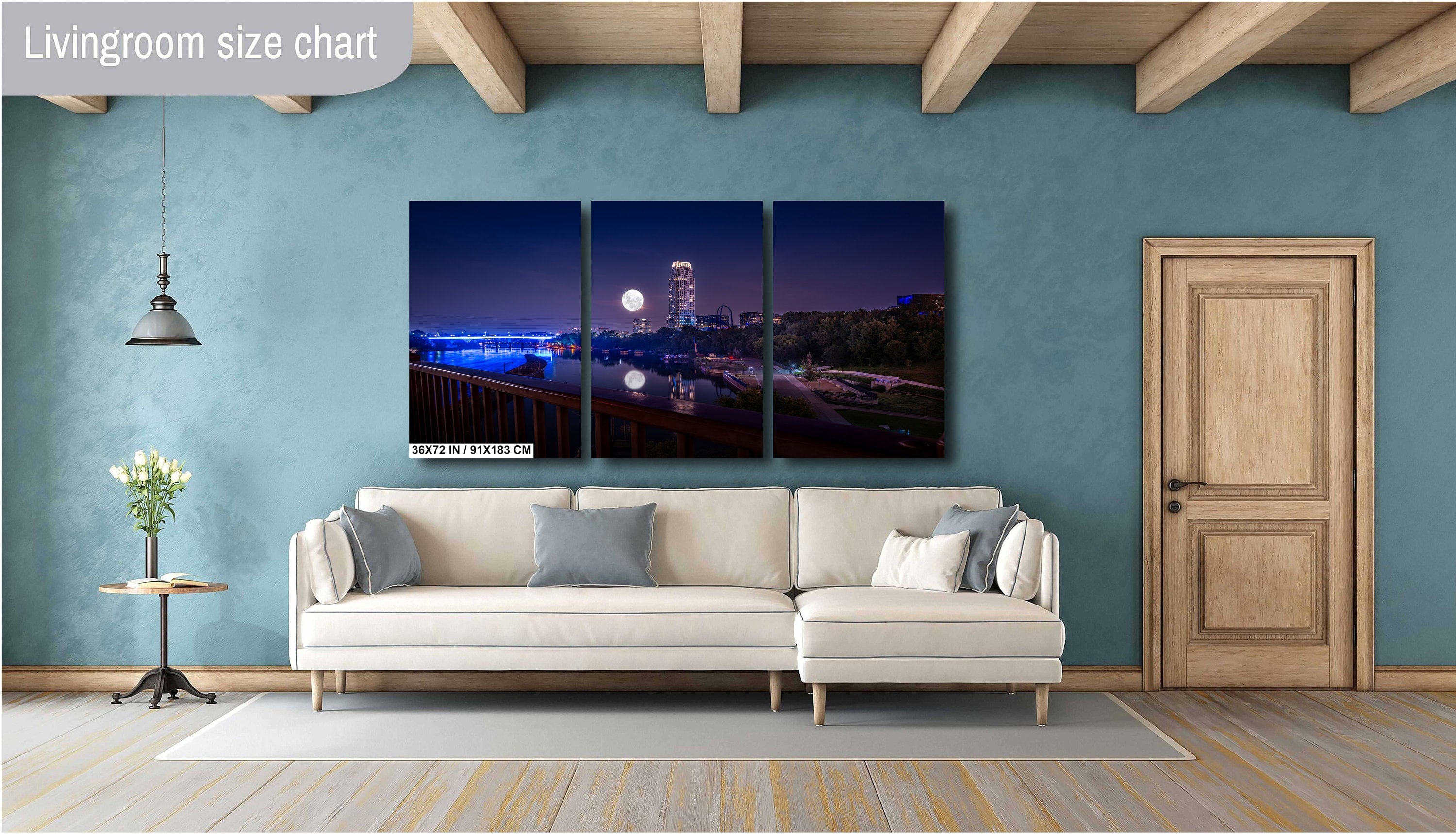 Minneapolis Super Moon: Downtown Minnesota Photography Wall Art