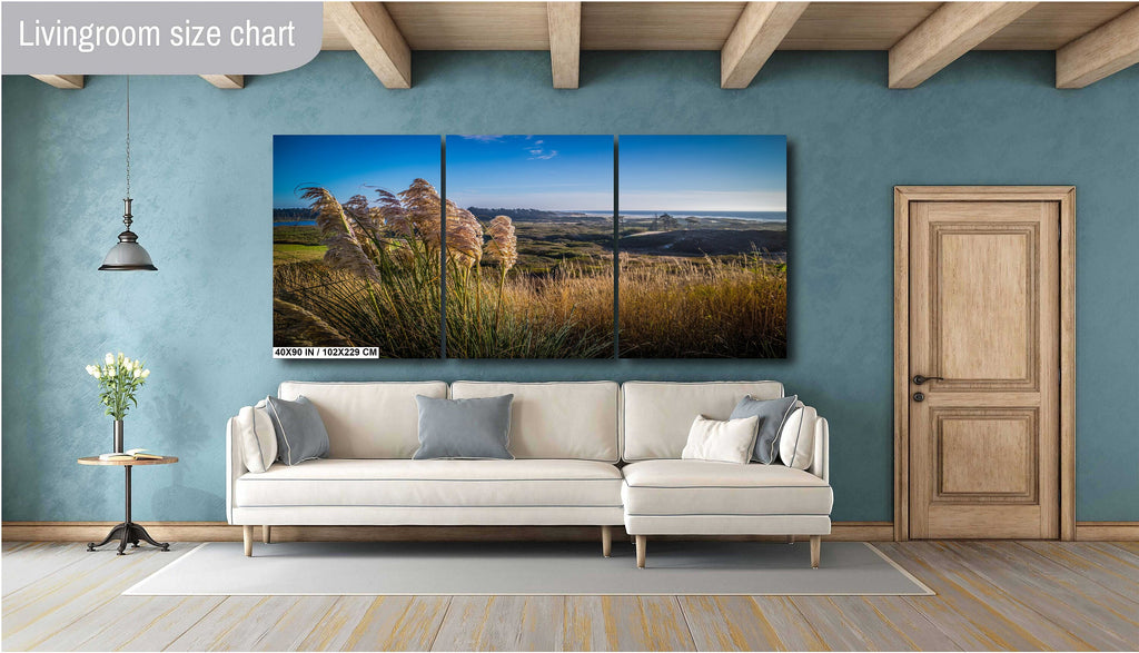 Pampas Grass Field Print: Heceta Head Oregon Coast Wall Art