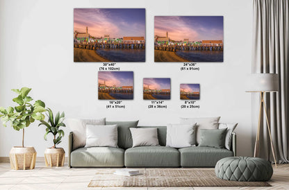 Provincetown Cape Cod Wall Art - Vibrant Coastal Landscape Decor | Captain Jack Wharf Print