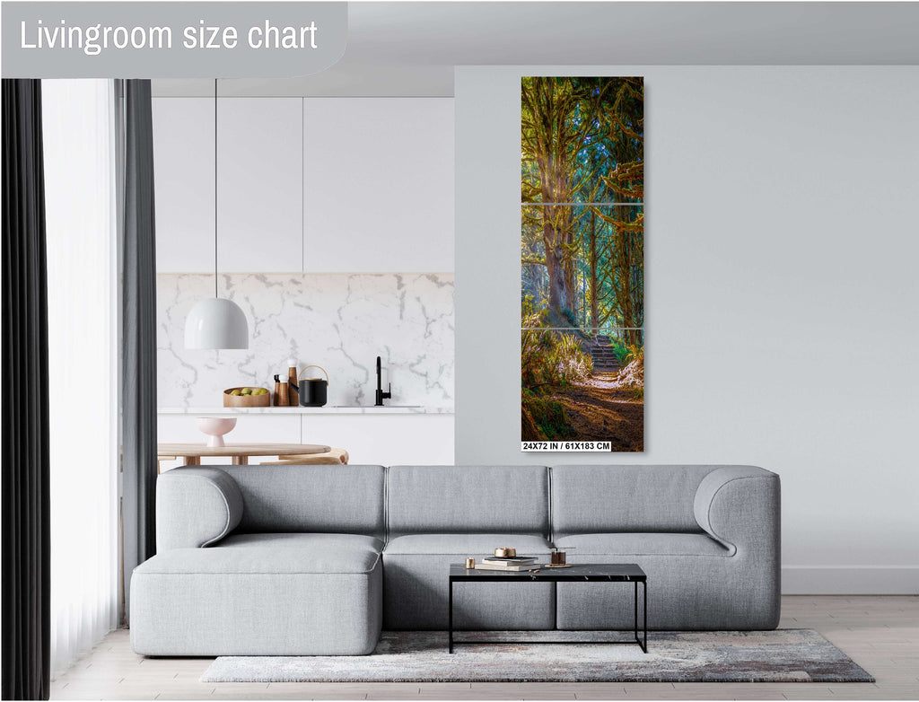 Florence Oregon Forest Print: Sunlight Reflection Wall Art