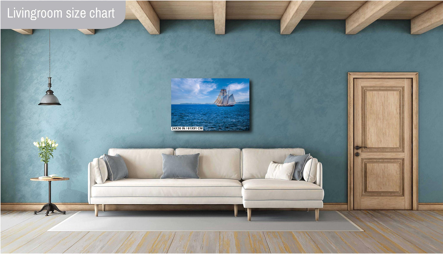 Cape Cod Sailboat Wall Art – Nautical Seascape Canvas Print | Martha's Vineyard Photo