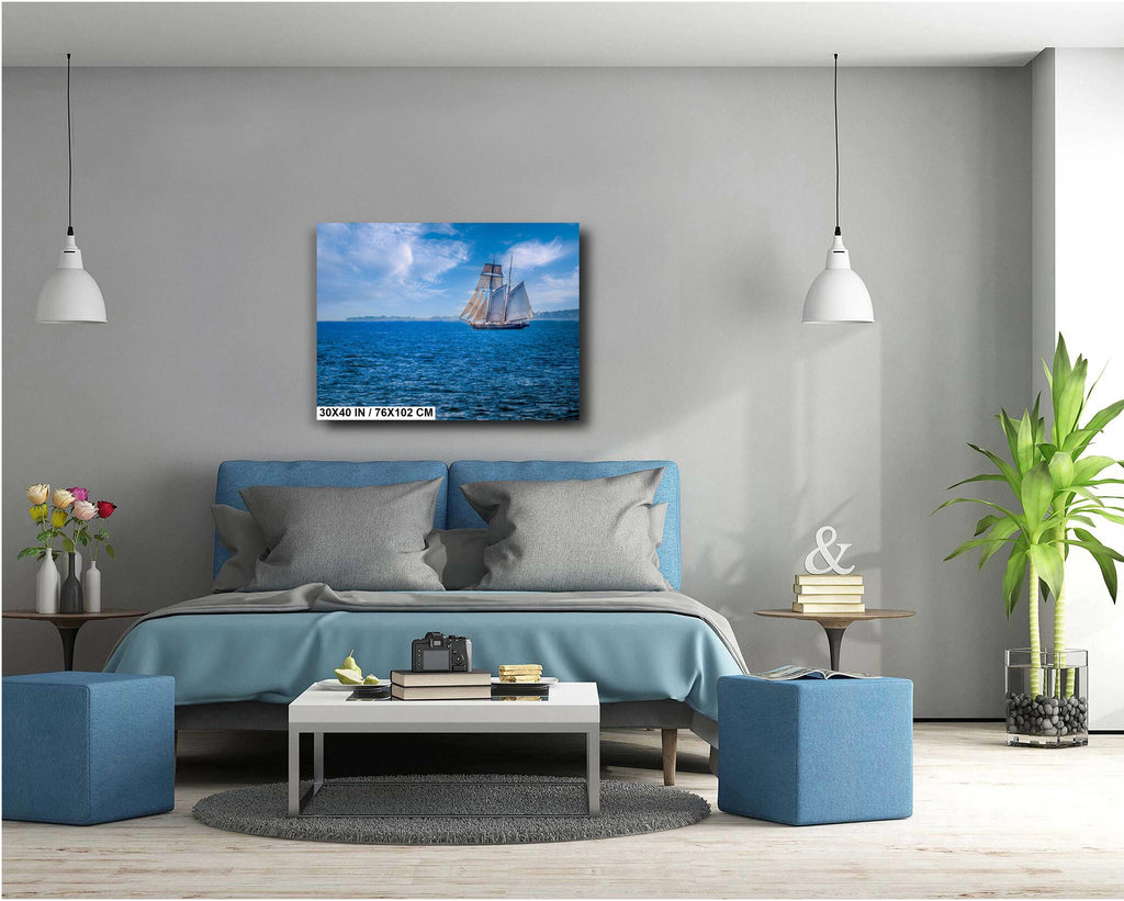 Cape Cod Sailboat Seascape: Martha's Vineyard Print Wall Art