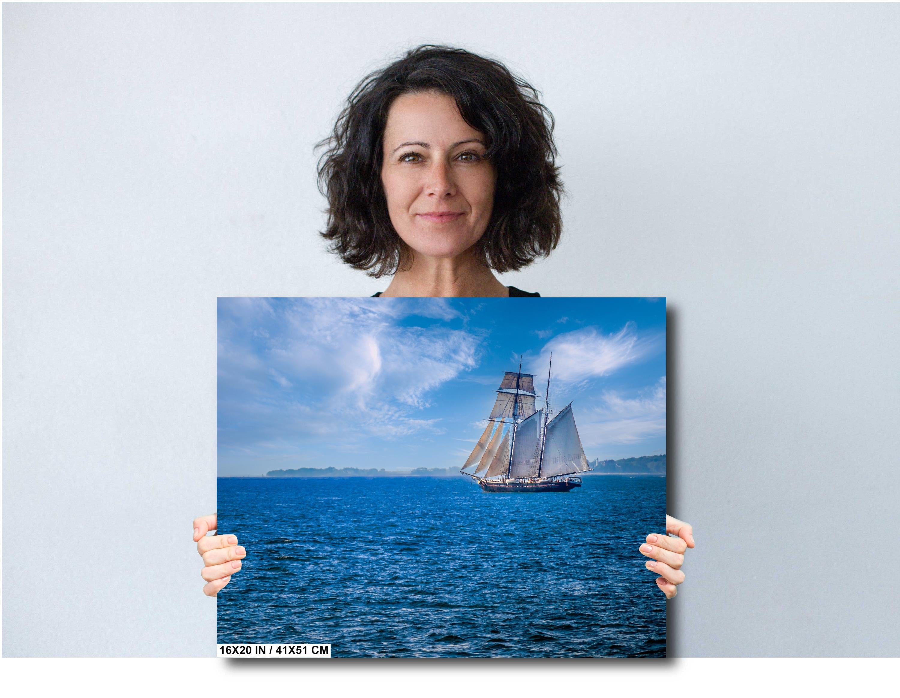 Cape Cod Sailboat Seascape: Martha's Vineyard Print Wall Art