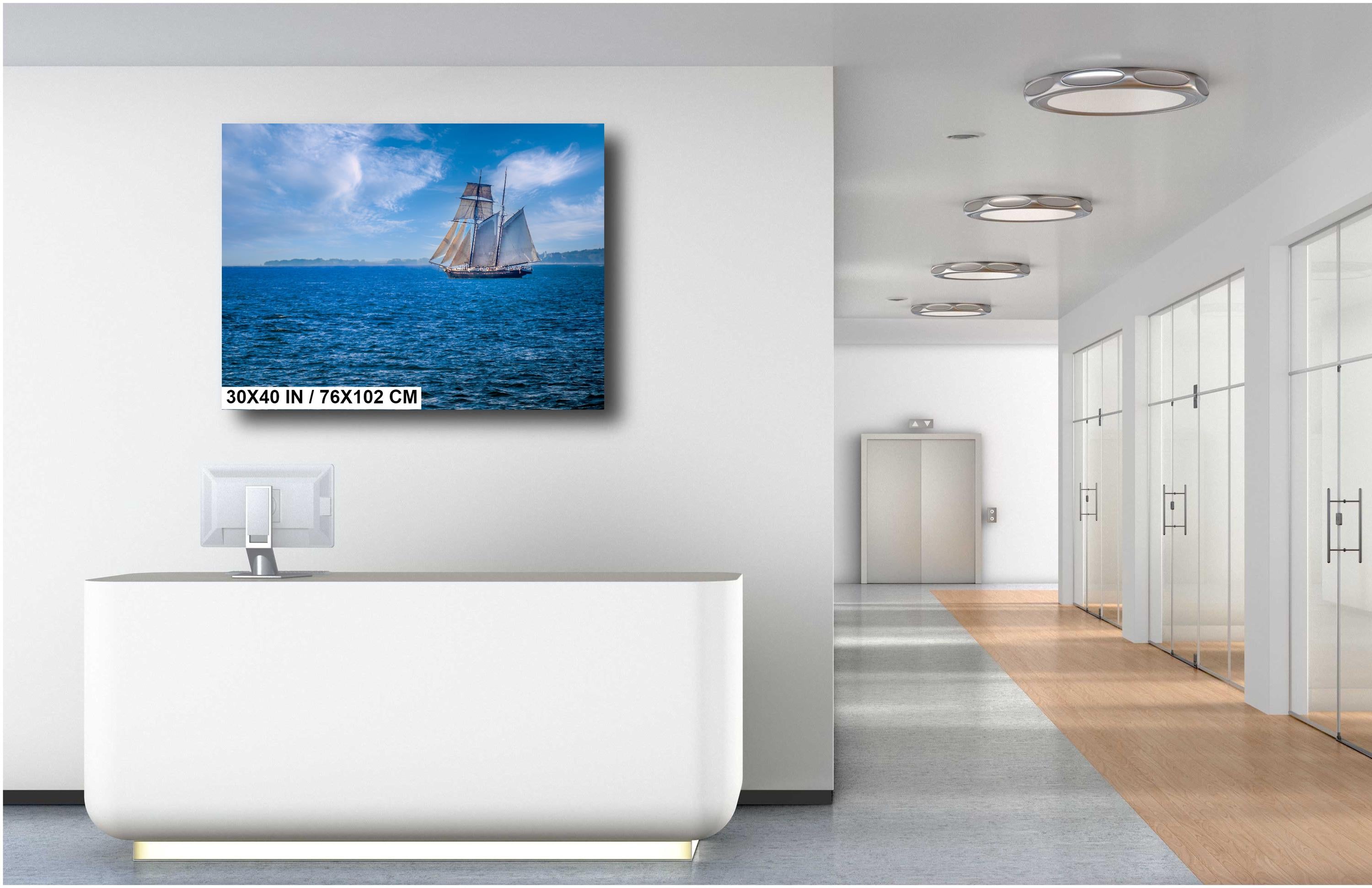 Cape Cod Sailboat Seascape: Martha's Vineyard Print Wall Art