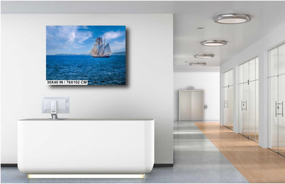 Cape Cod Sailboat Wall Art – Nautical Seascape Canvas Print | Martha's Vineyard Photo