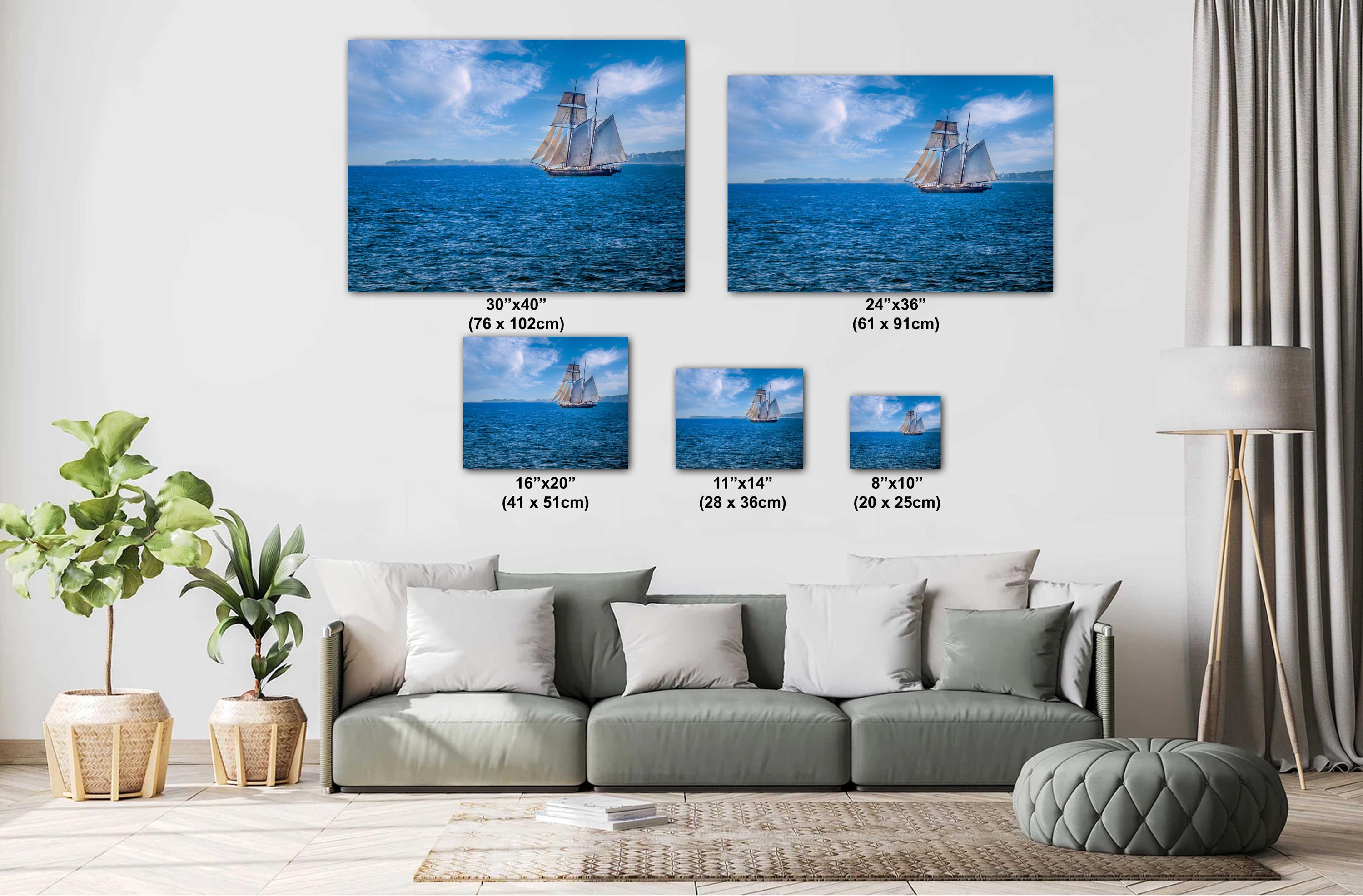 Cape Cod Sailboat Seascape: Martha's Vineyard Print Wall Art