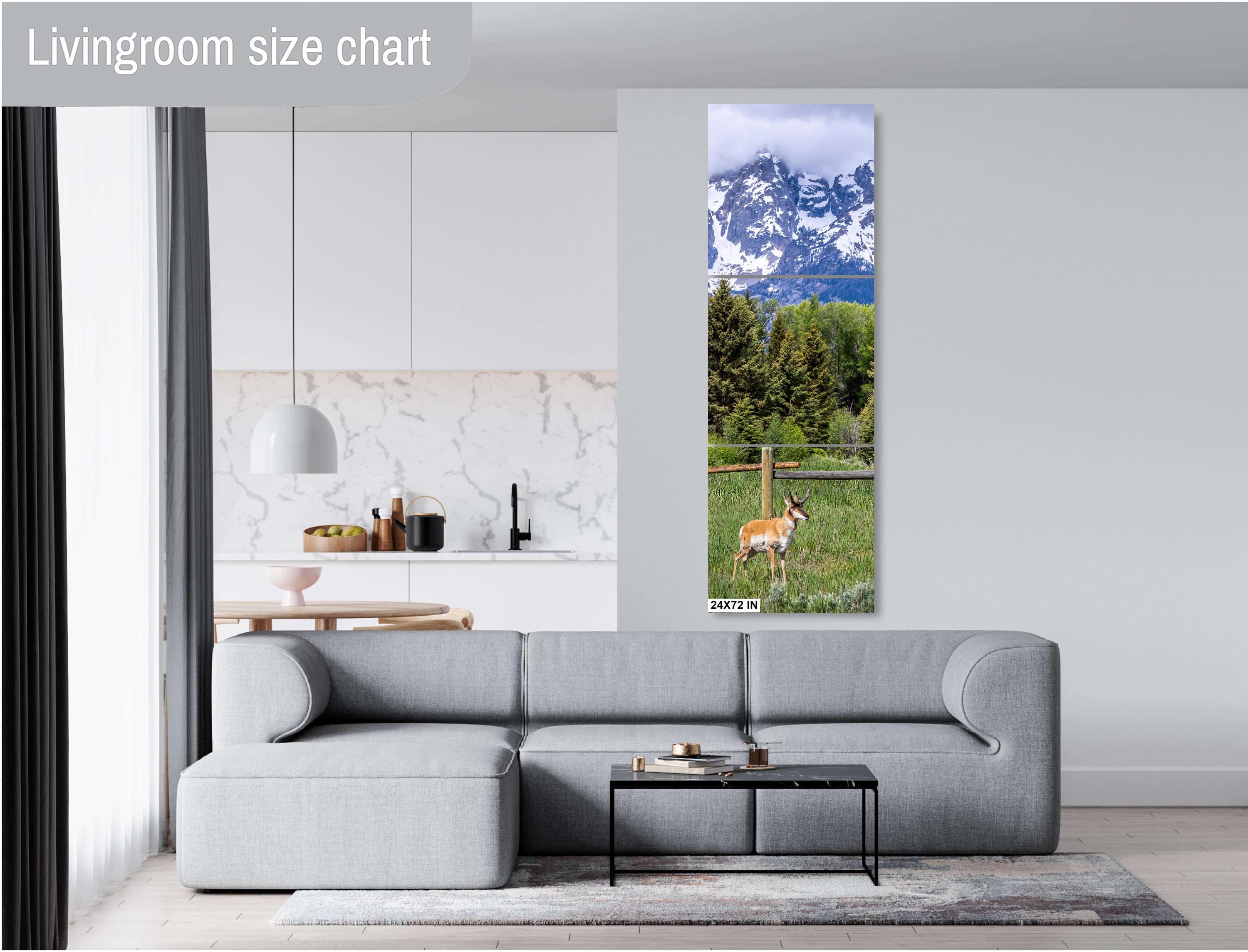 Teton Pronghorn: Wyoming Pronghorn Among Pine Trees and Grand Teton National Park's Snowcapped Mountains Metal Canvas Wall Art