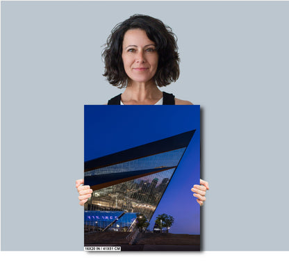 U.S. Bank Stadium Wall Art - Minnesota Vikings Decor | Glass Structure Photo Print