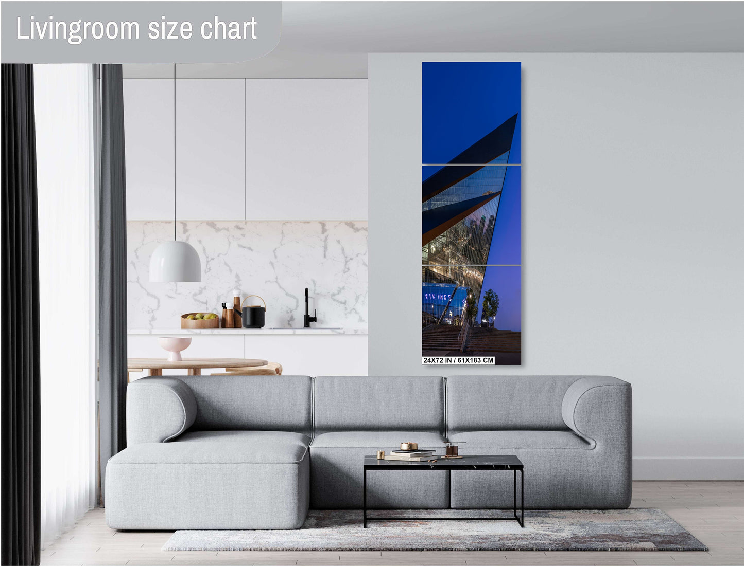 U.S. Bank Stadium Wall Art - Minnesota Vikings Decor | Glass Structure Photo Print