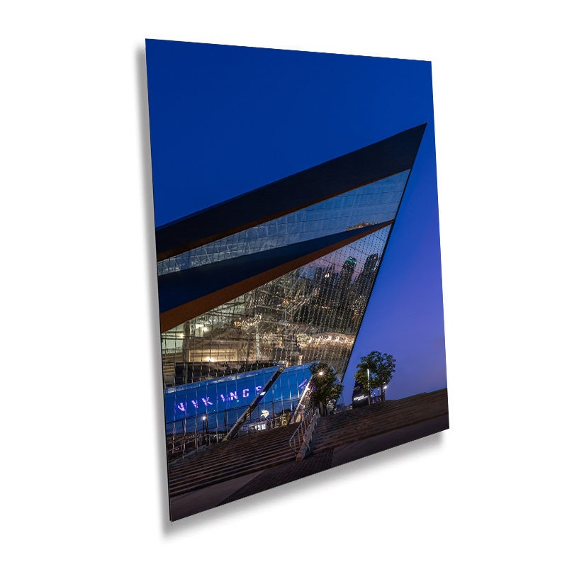 U.S. Bank Stadium Wall Art - Minnesota Vikings Decor | Glass Structure Photo Print