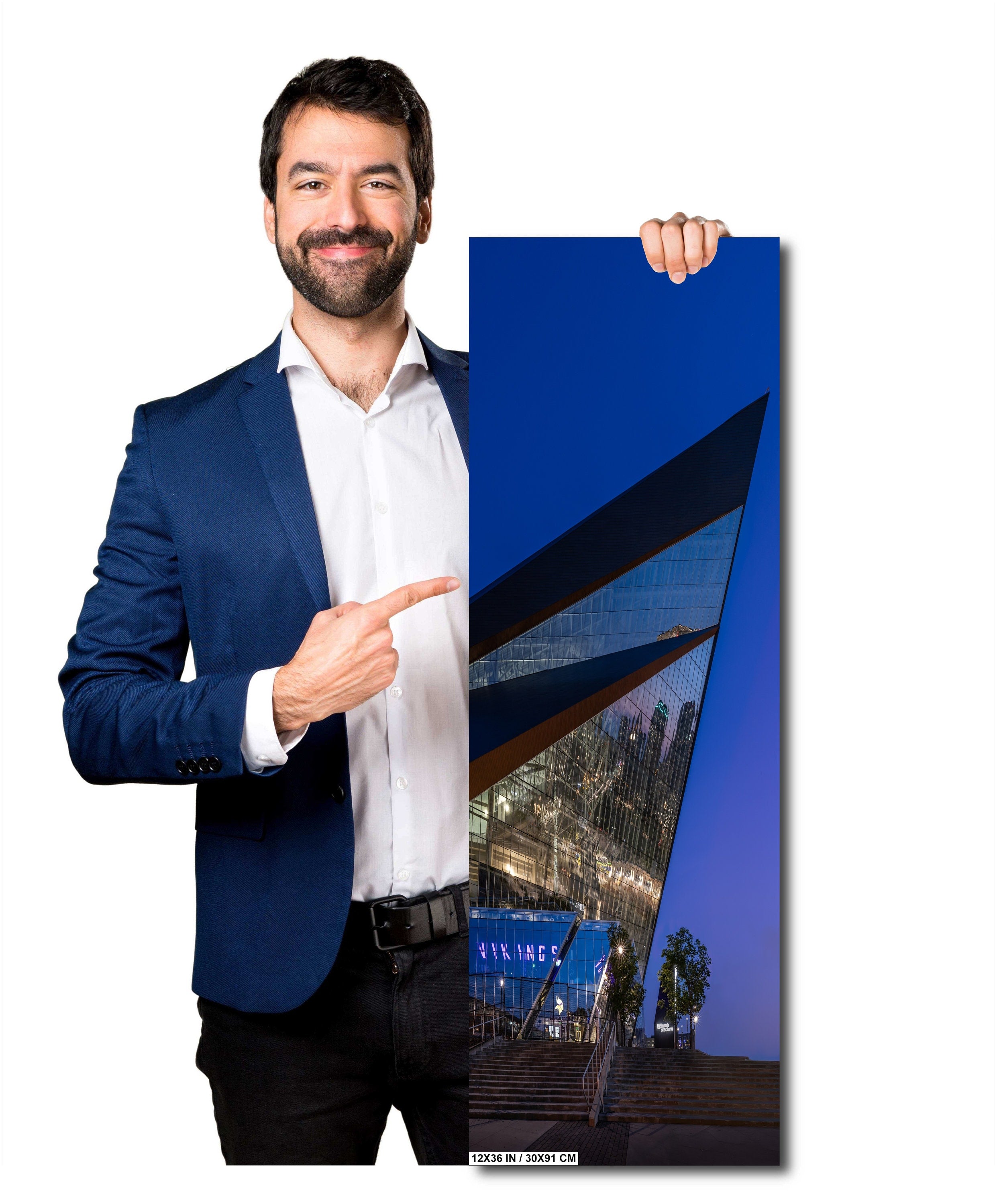 U.S. Bank Stadium Wall Art - Minnesota Vikings Decor | Glass Structure Photo Print