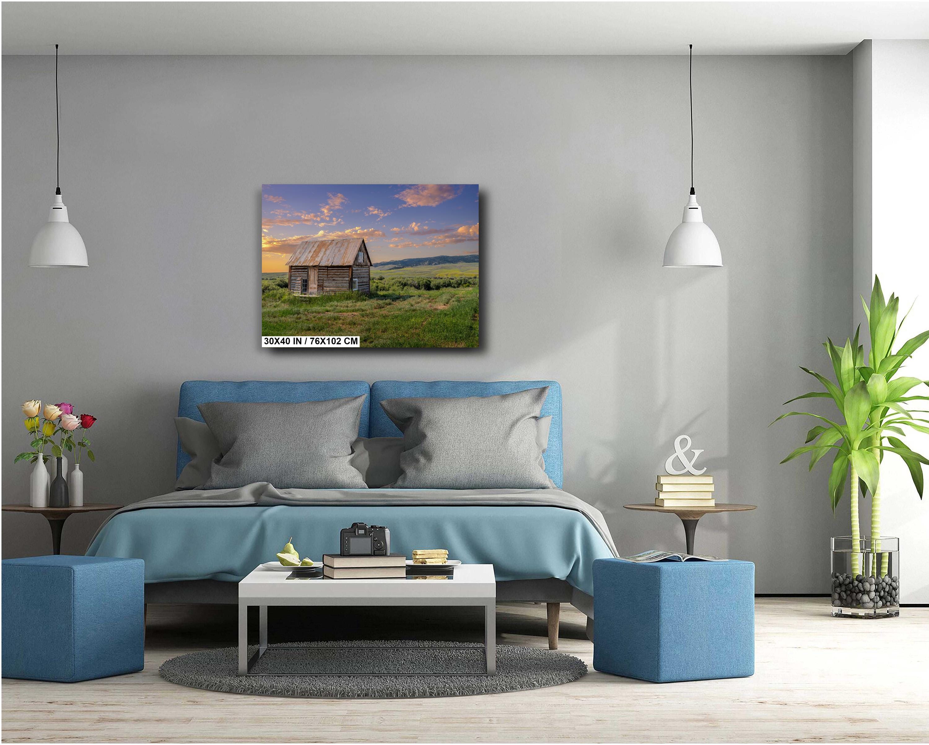 Montana Homestead Print: Rustic Wooden House, White Sulphur Springs Wall Art