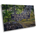 Gates of the Mountains Montana Sign: Helena National Forest Wall Art Print