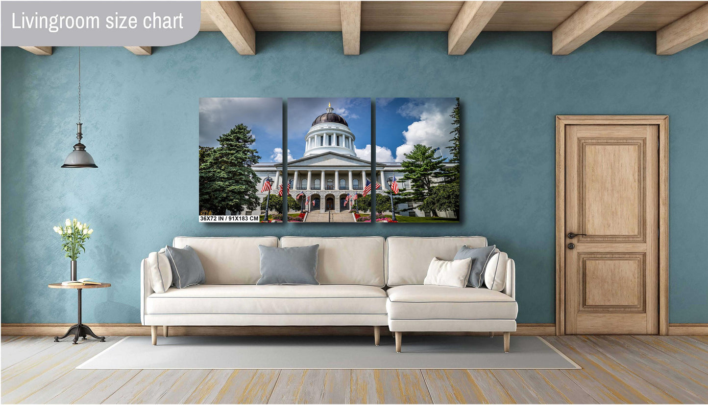 Maine State House Wall Art – Augusta Maine Landmark Photography | Patriotic Home Decor