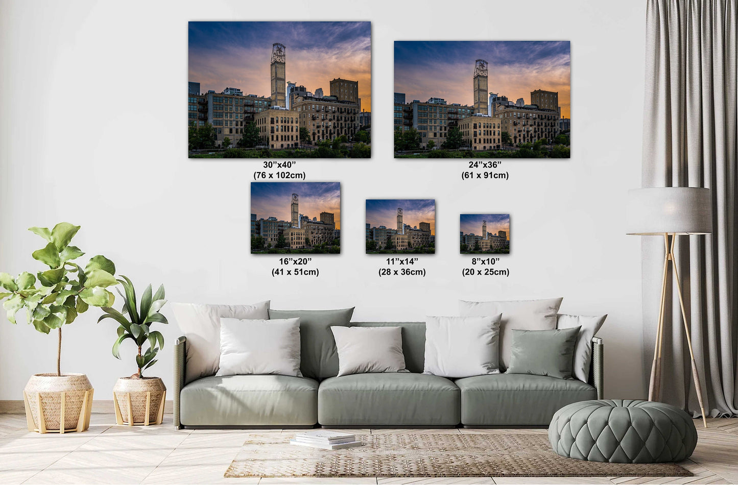 Minneapolis North Star Blankets Sign: Cityscape Photography Wall Art