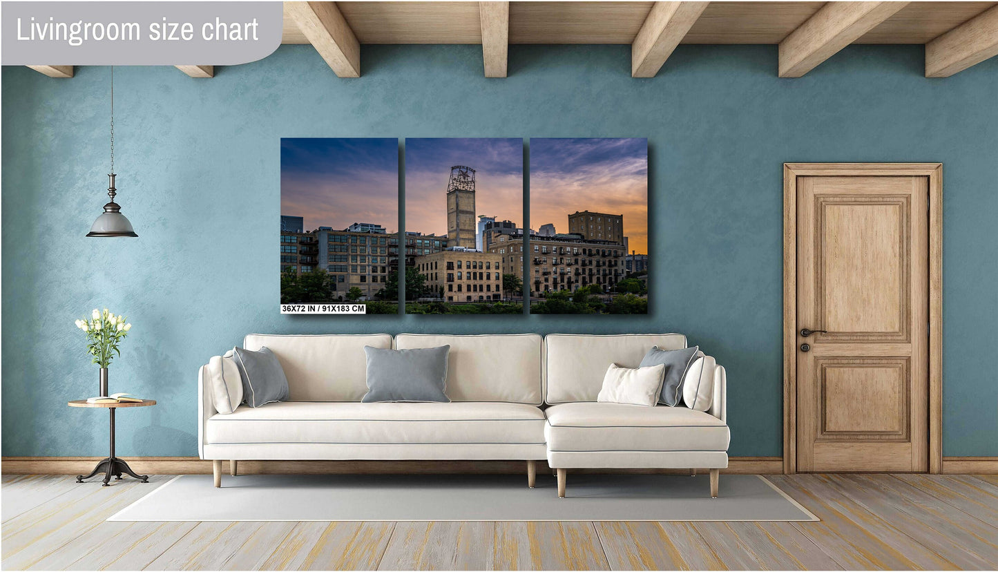 Minneapolis North Star Blankets Sign: Cityscape Photography Wall Art