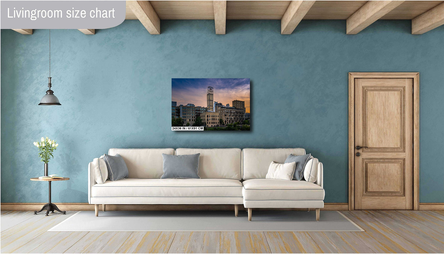 Minneapolis North Star Blankets Sign: Cityscape Photography Wall Art