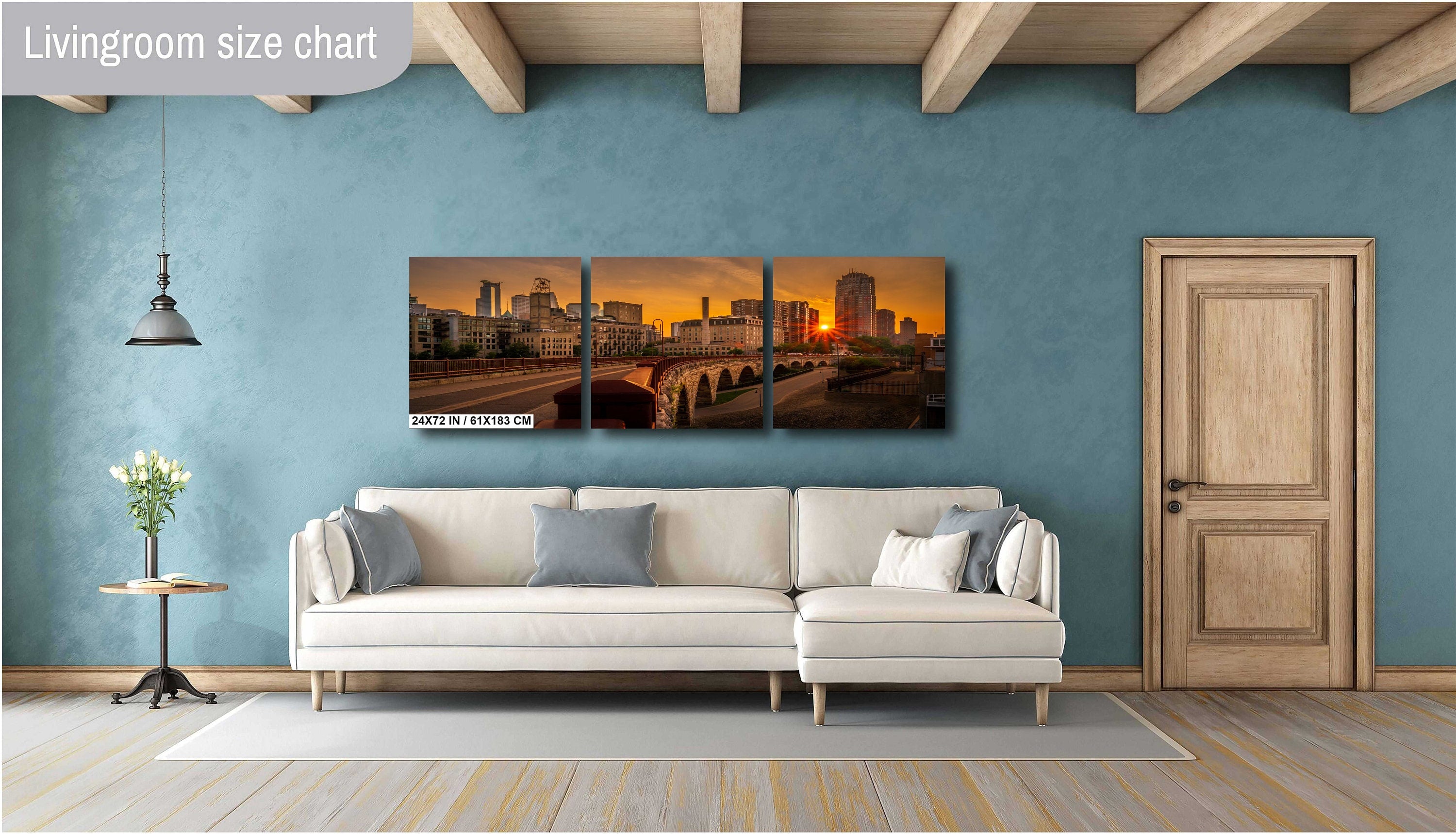Minneapolis Old Stone Arch Bridge Sunset: Downtown Photography Wall Art