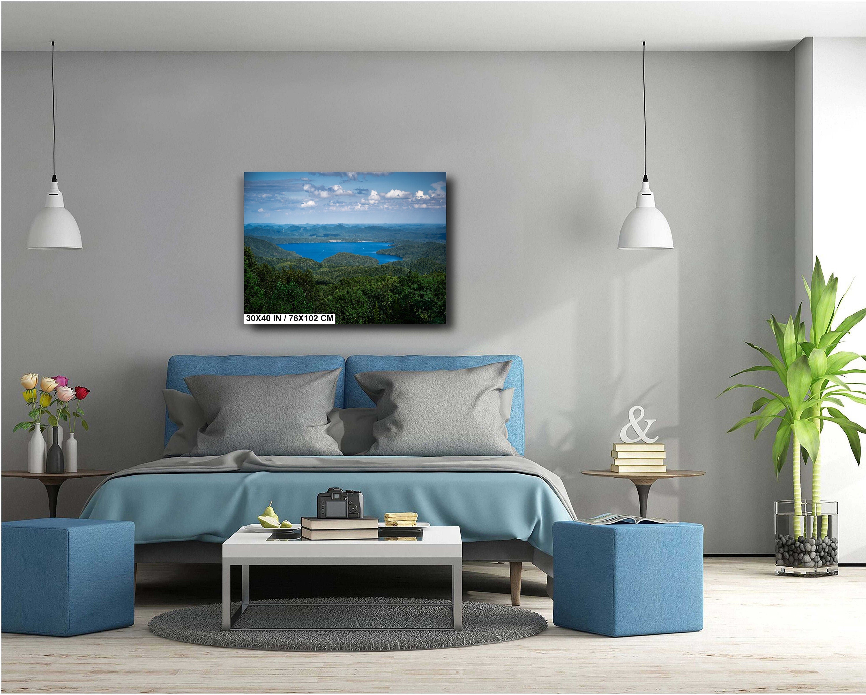 Blue Ridge Mountains Overlooking Lake Jocasee: North Carolina Wall Art Print Photography Home Decor Aluminum/Acrylic/Metal/Canvas