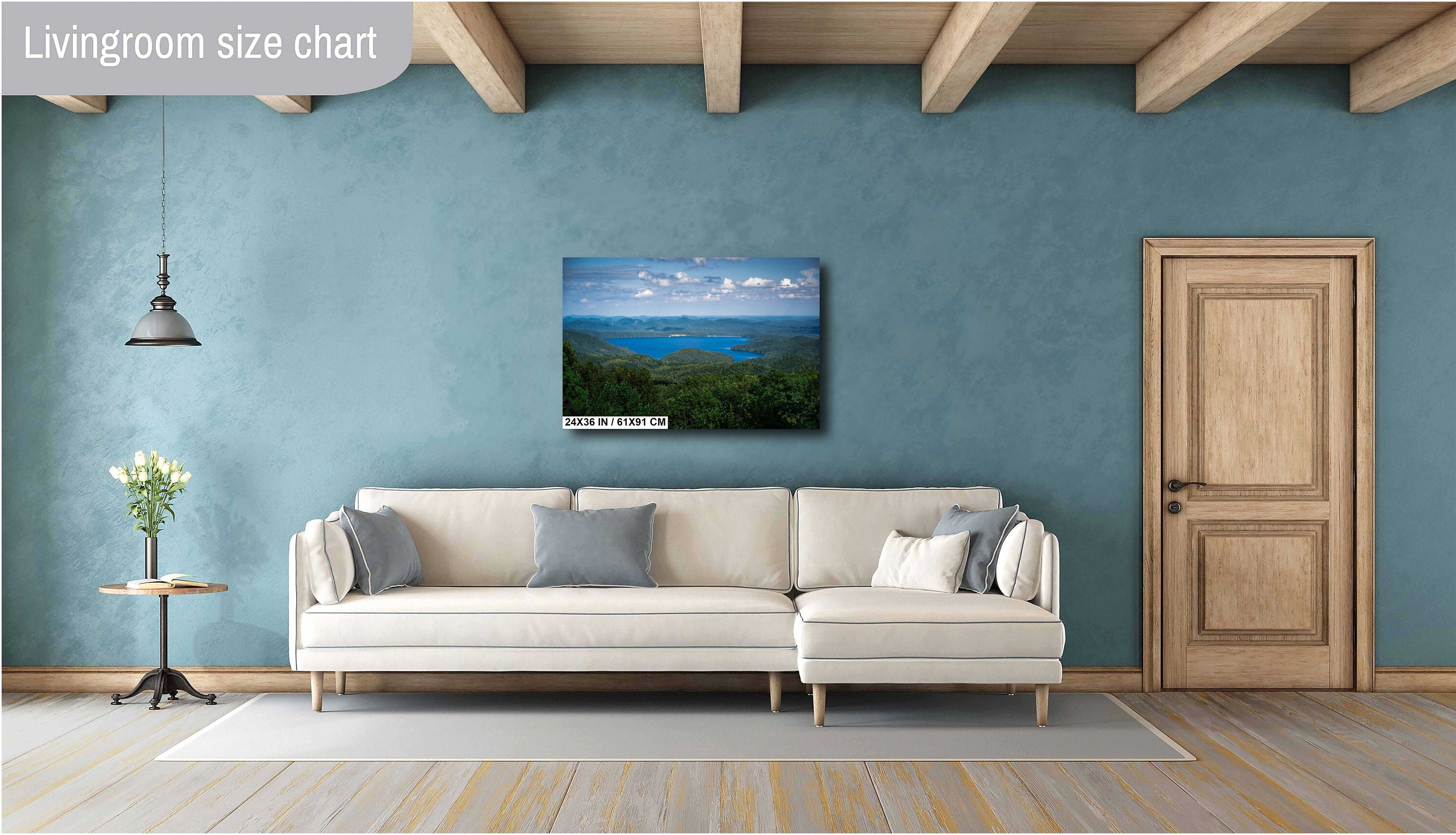 Blue Ridge Mountains Overlooking Lake Jocasee: North Carolina Wall Art Print Photography Home Decor Aluminum/Acrylic/Metal/Canvas