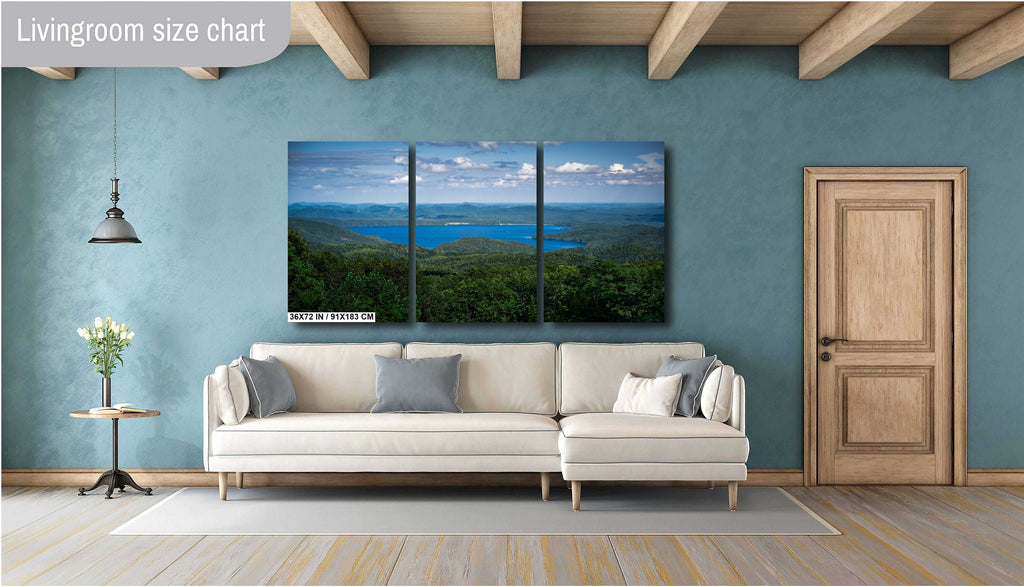 Blue Ridge Mountains Overlooking Lake Jocasee: North Carolina Wall Art Print Photography Home Decor Aluminum/Acrylic/Metal/Canvas