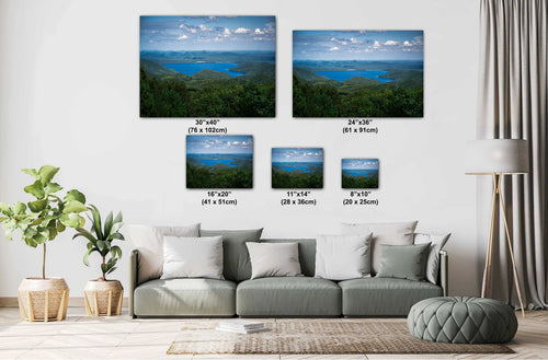 Blue Ridge Mountains Overlooking Lake Jocasee: North Carolina Wall Art Print Photography Home Decor Aluminum/Acrylic/Metal/Canvas