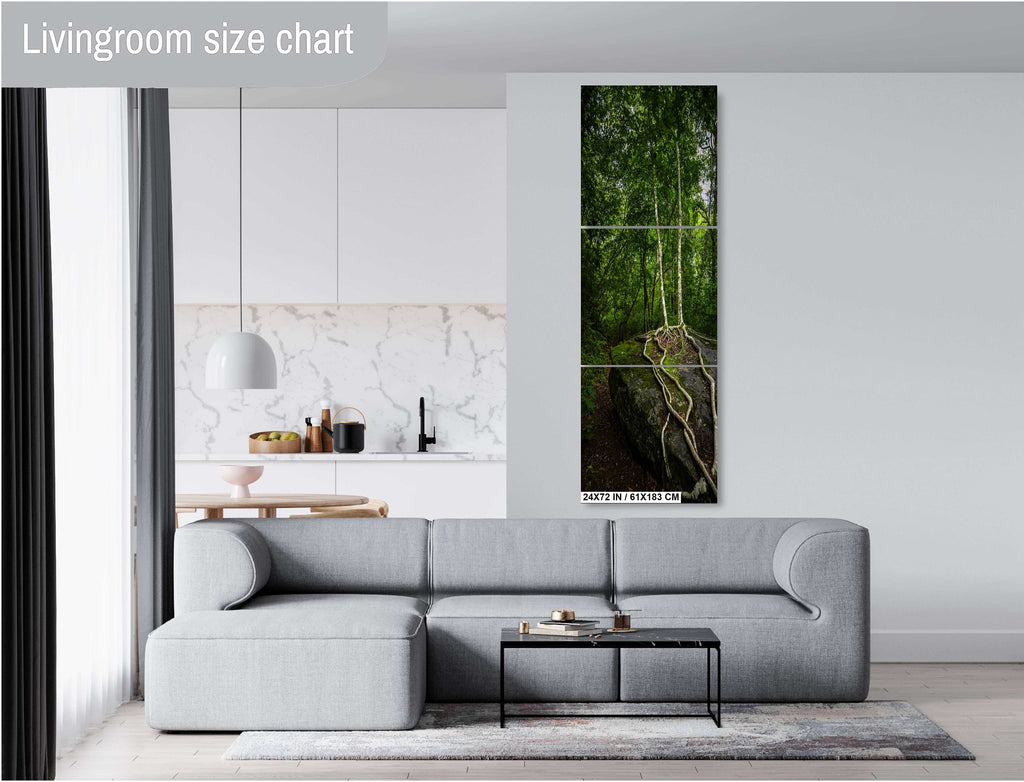 Married Trees with Loving Entwined Roots: Scaly Mountain on Bartram Trail Blue Ridge Mountain Forest Print Wall Art North Carolina Aluminum/Acrylic/Metal/Canvas