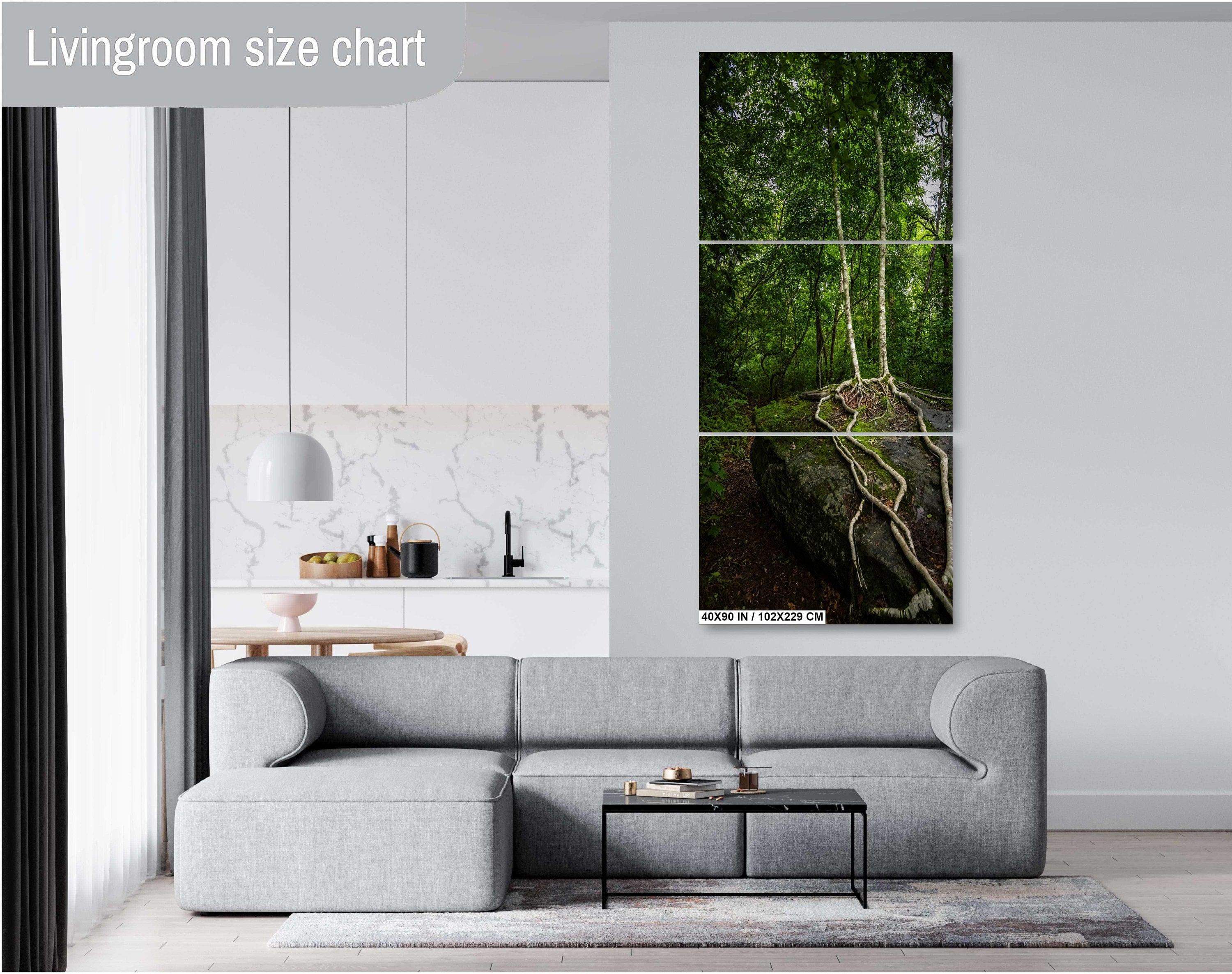 Married Trees with Loving Entwined Roots: Scaly Mountain on Bartram Trail Blue Ridge Mountain Forest Print Wall Art North Carolina Aluminum/Acrylic/Metal/Canvas
