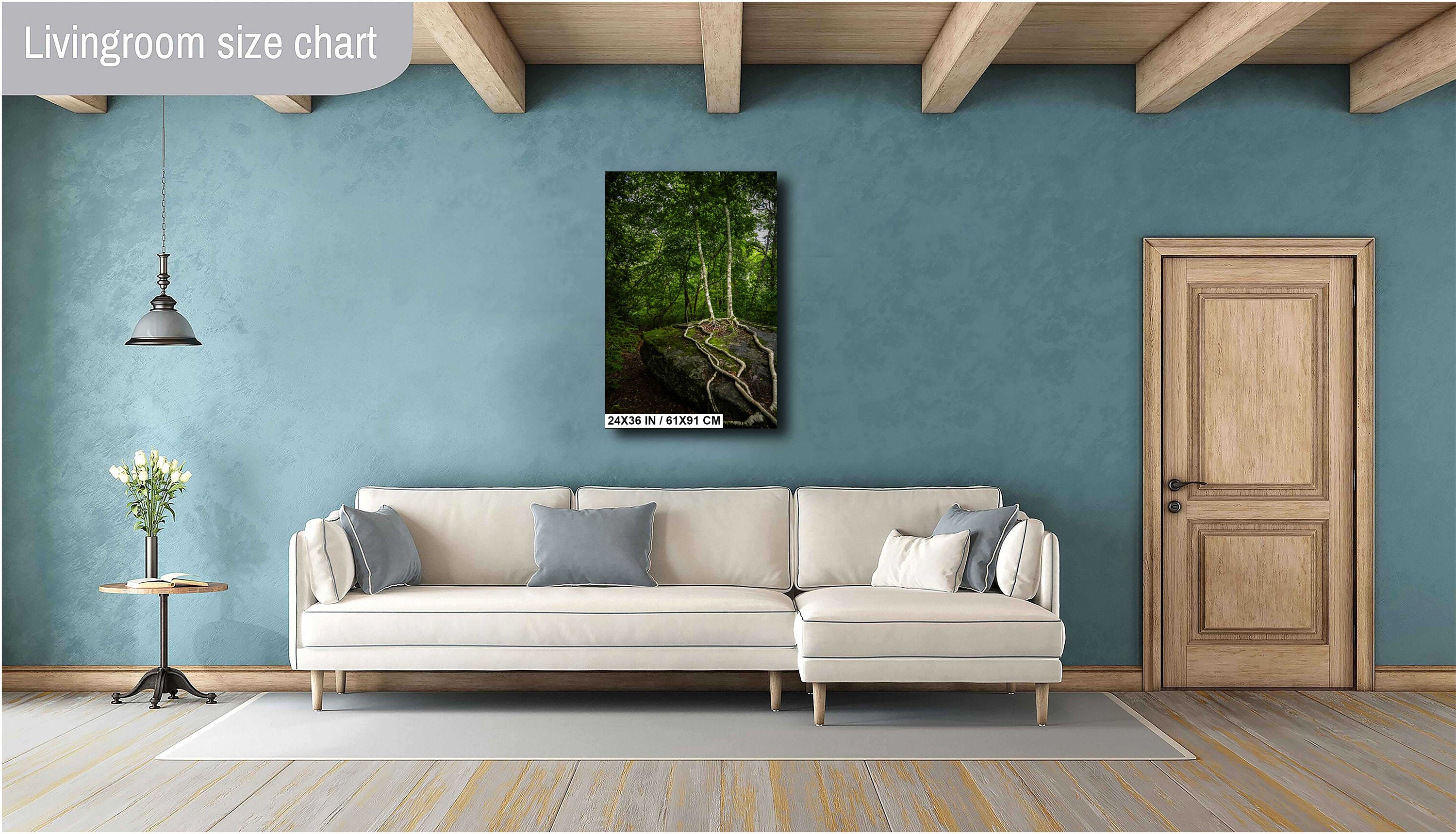 Married Trees with Loving Entwined Roots: Scaly Mountain on Bartram Trail Blue Ridge Mountain Forest Print Wall Art North Carolina Aluminum/Acrylic/Metal/Canvas