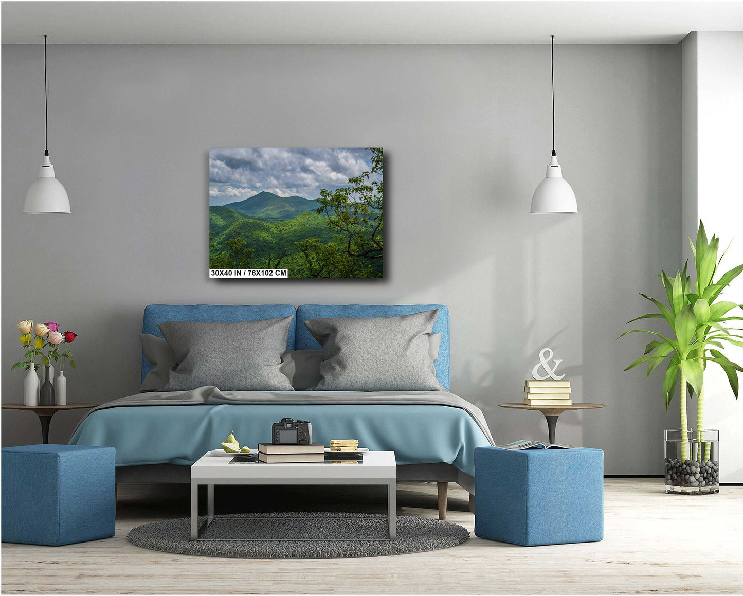 Blue Ridge Hideaway: North Carolina Wall Art Print Lush Green Scenic Appalachian Mountains Nature Photography Aluminum/Acrylic/Metal/Canvas