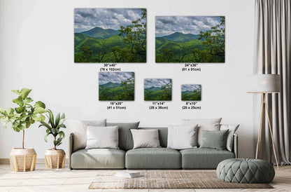 Blue Ridge Hideaway: North Carolina Wall Art Print Lush Green Scenic Appalachian Mountains Nature Photography Aluminum/Acrylic/Metal/Canvas