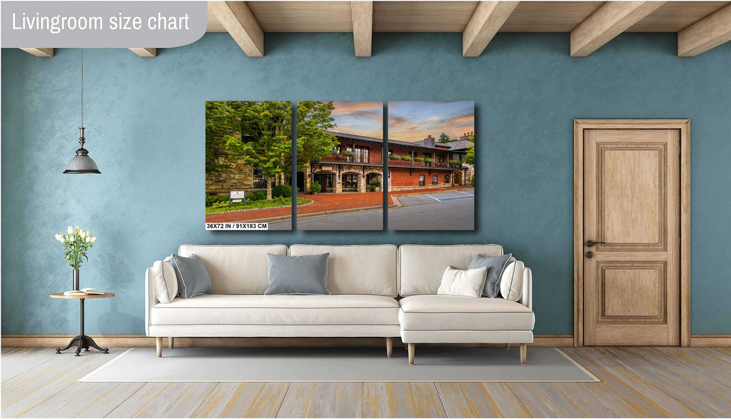 Tranquil Entry: Welcoming Vibes at the Spa Entrance of Old Edwards Inn Wall Art Metal Canvas Print Historic Highlands North Carolina