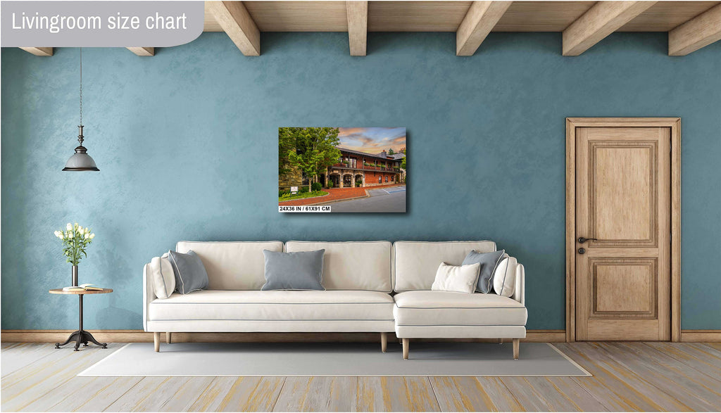 Tranquil Entry: Welcoming Vibes at the Spa Entrance of Old Edwards Inn Wall Art Metal Canvas Print Historic Highlands North Carolina