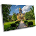 Notre Dame Golden Dome: Garden Pathway, South Bend, Indiana Photography Wall Art