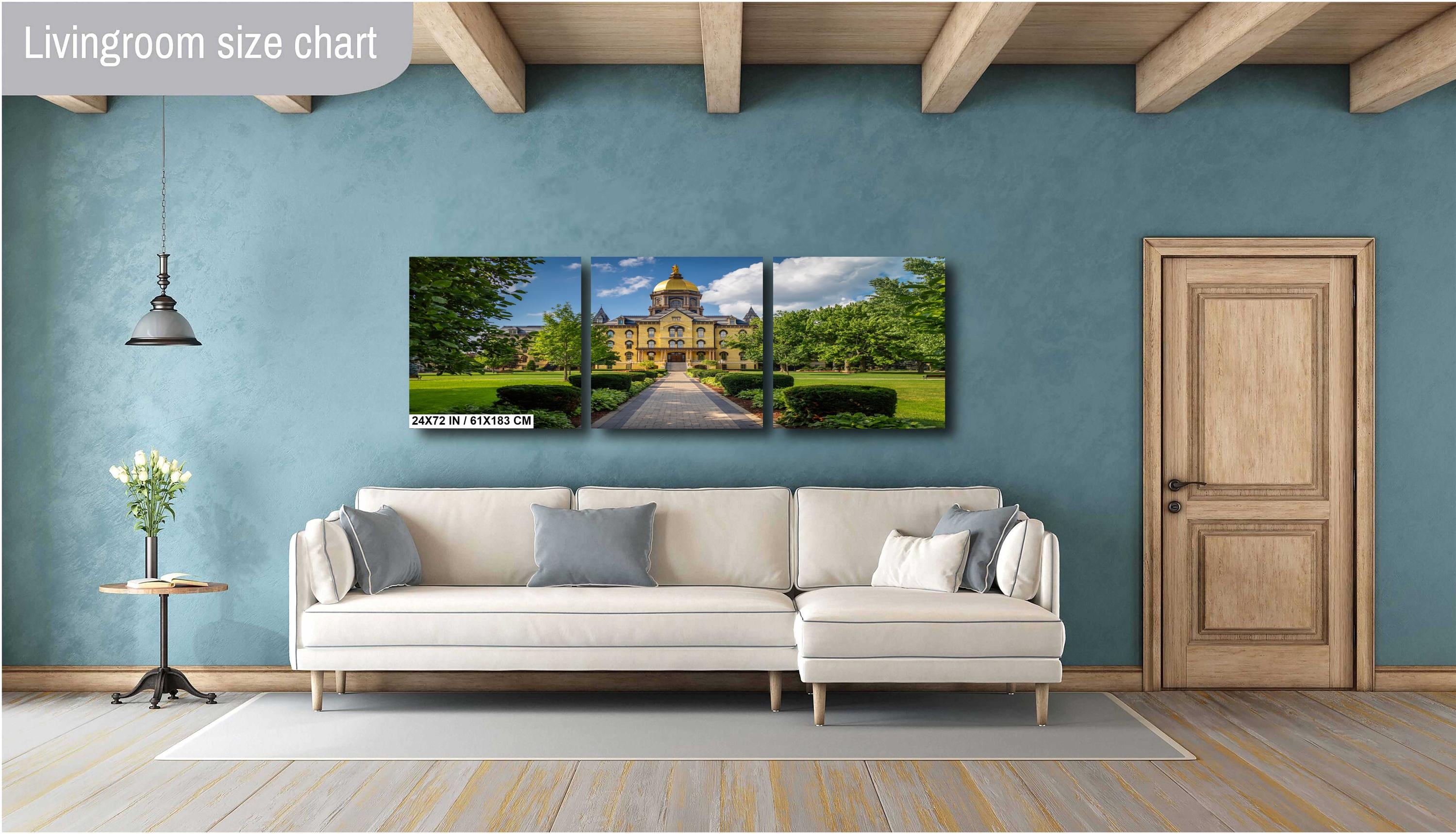 Notre Dame Golden Dome: Garden Pathway, South Bend, Indiana Photography Wall Art