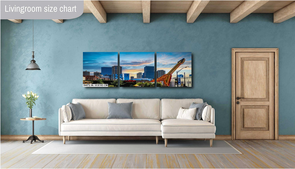 Chicago Hard Rock Cafe Flying V Guitar Illinois Skyline Photography Wall Art
