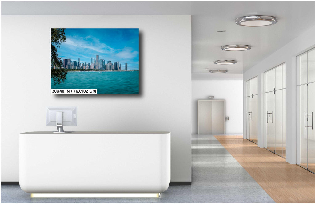 Chicago Skyline: Lake Michigan View, Modern Architecture Photography Wall Art