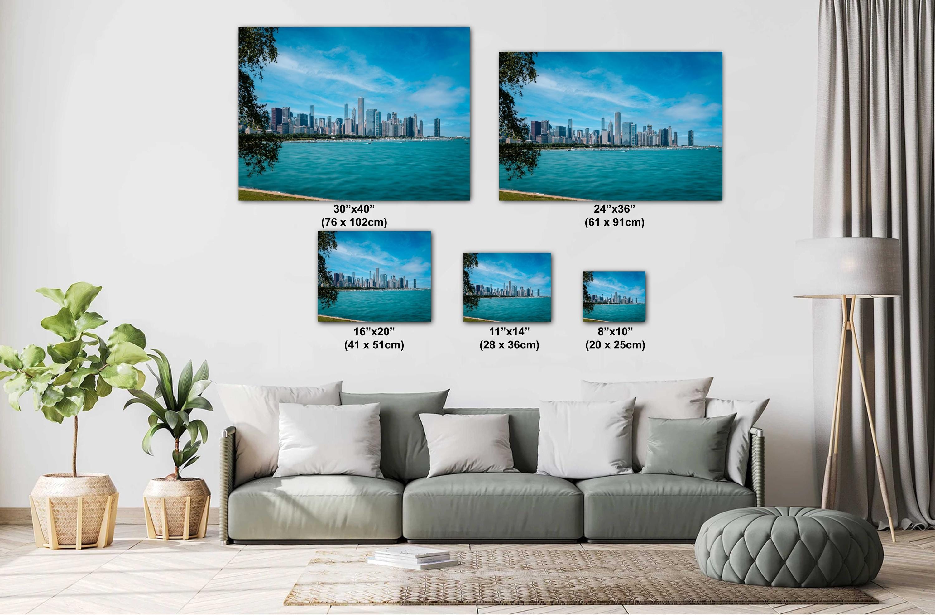 Chicago Skyline: Lake Michigan View, Modern Architecture Photography Wall Art