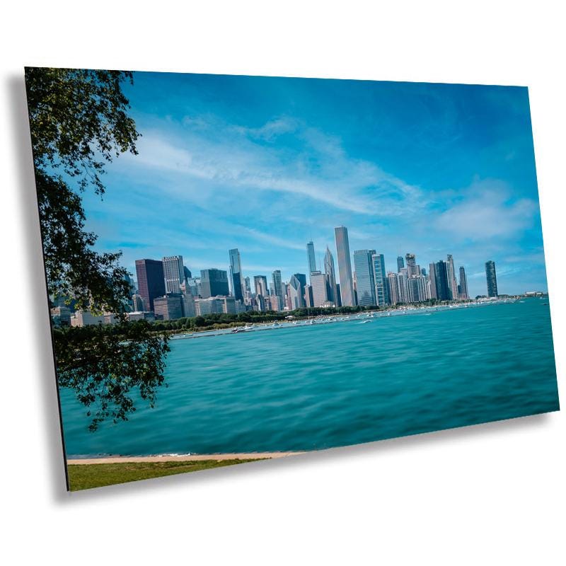  Lake Michigan Print Wall Art Chicago’s Towering Buildings Chicago Illinois Skyline