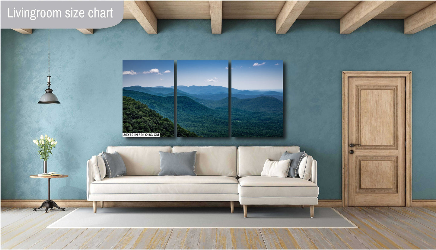 Highland Peaks: The Majestic Blue Ridge Mountains Wall Art Metal Aluminum Print North Carolina Landscape Photography